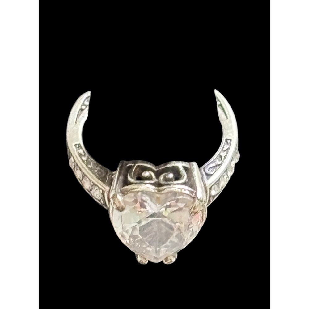 Brighton Ring Token Of Love Heart Size 5.5 Rare Find! Clear Crystal Heart NWOT - Picture 5 of 8